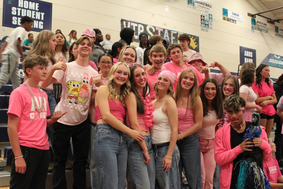 Auburn Riverside's student section for a volleyball game.